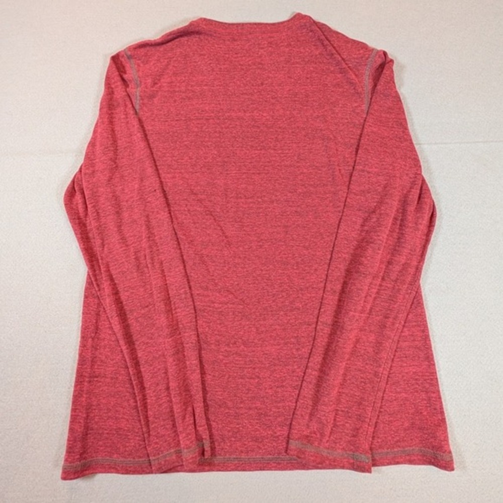 Alo Mens Long Sleeve Marled Performance Athletic Top Size L Red - Picture 3 of 8